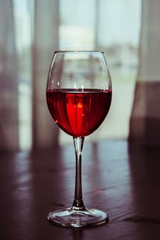 glass of harvest red wine